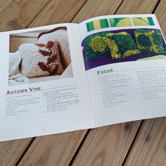 Hooked on Pillows Latch Hook Pattern Book - Picture 5 of 5